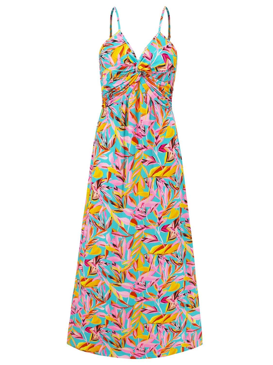 Twisted Printed V-Neck Cami Dress - Trendsi - Flyclothing LLC