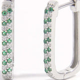 925 Sterling Silver Inlaid Zircon Earrings - Trendsi - Flyclothing LLC