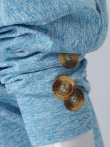 One Shoulder Long Sleeve T-Shirt - Trendsi - Flyclothing LLC
