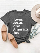 Letter Graphic Round Neck Short Sleeve T-Shirt - Trendsi - Flyclothing LLC