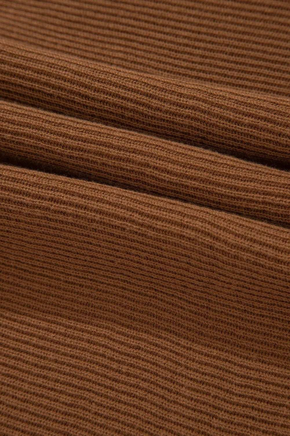 V-Neck Dropped Shoulder Long Sleeve Sweater - Trendsi - Flyclothing LLC