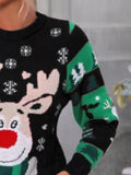 Reindeer Christmas Long Sleeve Sweater - Trendsi - Flyclothing LLC