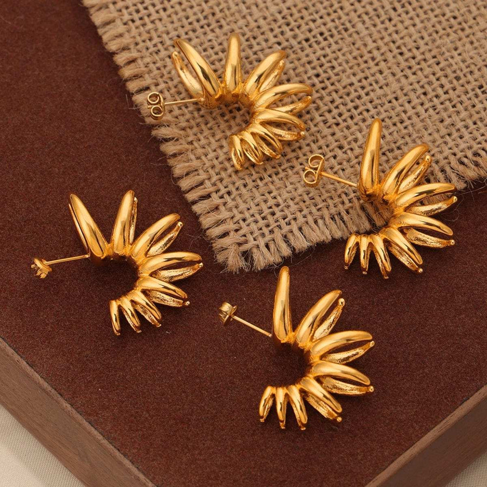 Titanium Steel Irregular Shape Earrings - Trendsi - Flyclothing LLC