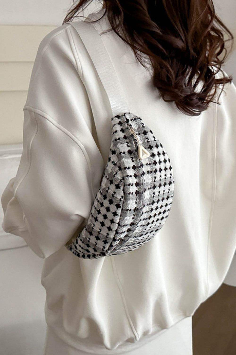 Plaid Wide Strap Crossbody Bag - Trendsi - Flyclothing LLC