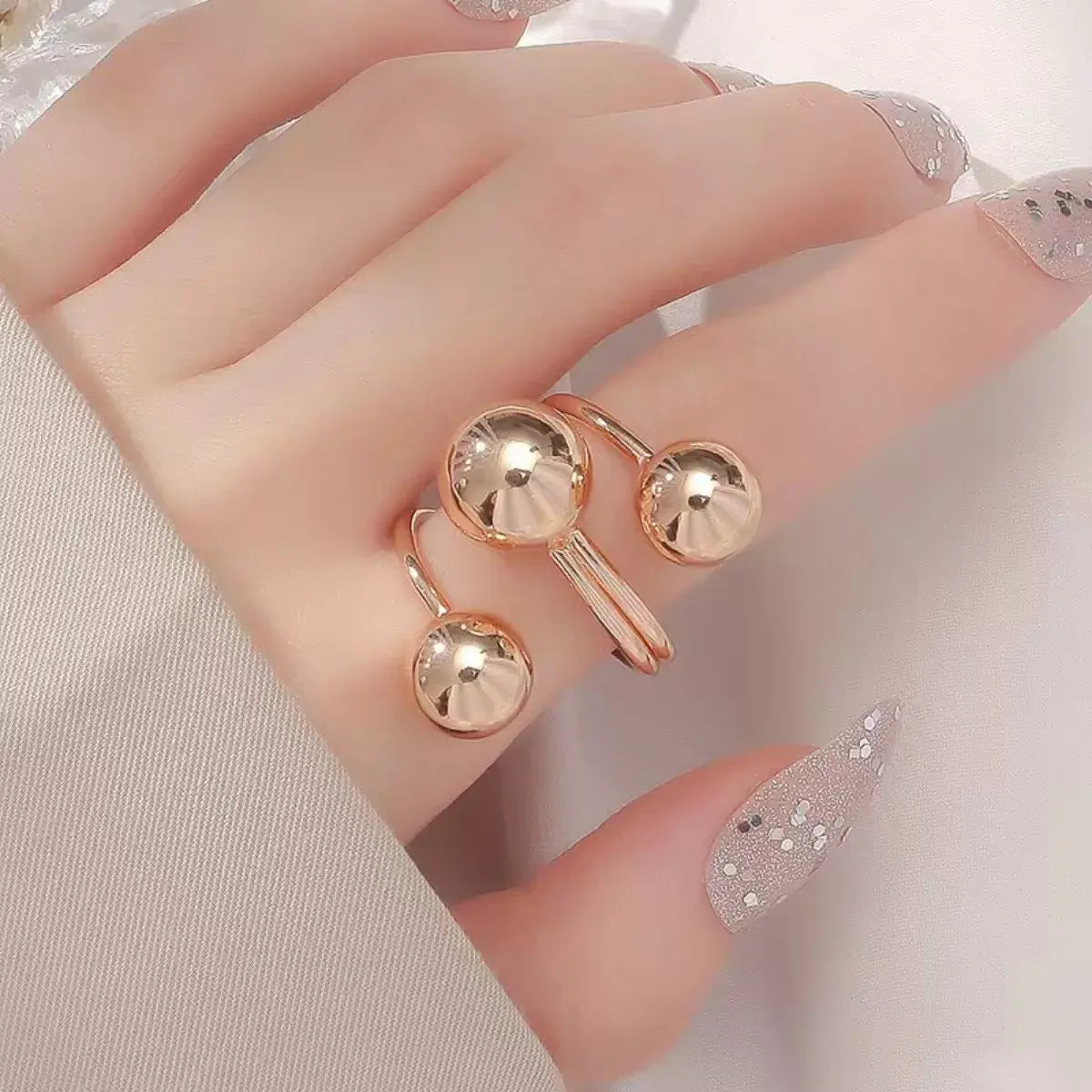 Multi Layered Ball Ring - Trendsi - Flyclothing LLC