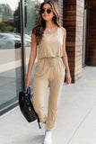 Drawstring Round Neck Sleeveless Jumpsuit - Trendsi - Flyclothing LLC