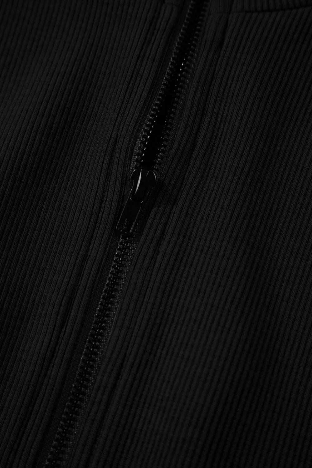 French Terry Zipped Collar Sleeveless Drawstring Waist Mini Dress - Trendsi - Flyclothing LLC