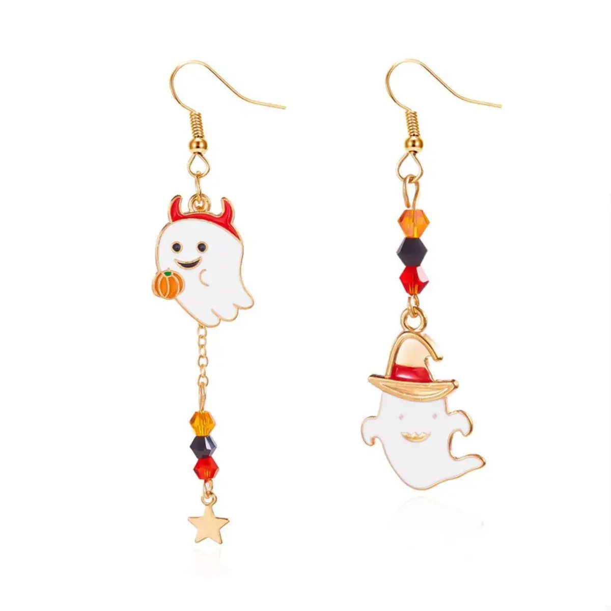 Halloween Ghost Pumpkin Drop Earrings - Trendsi - Flyclothing LLC