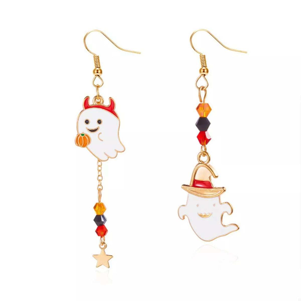 Halloween Ghost Pumpkin Drop Earrings - Trendsi - Flyclothing LLC