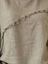Full Size Frayed Hem Short Sleeve Top Plus Size - Trendsi - Flyclothing LLC