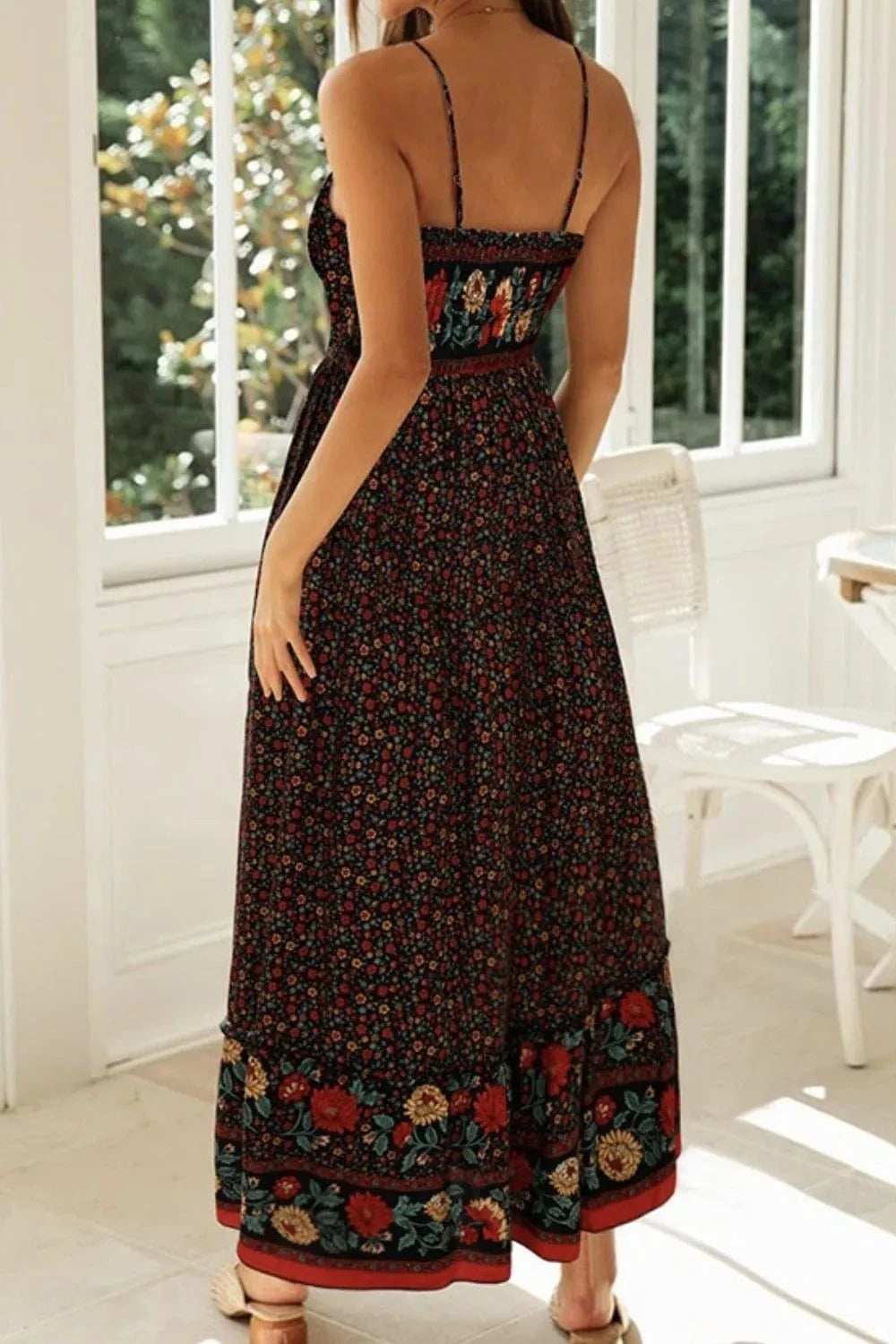 Printed Maxi Cami Dress - Trendsi - Flyclothing LLC