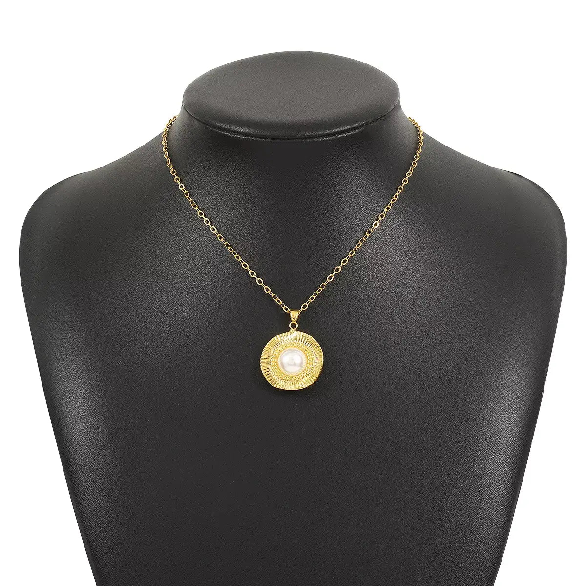 Alloy Pearl Pendant Necklace - Trendsi - Flyclothing LLC