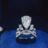5 Carat Moissanite 925 Sterling Silver Ring - Trendsi