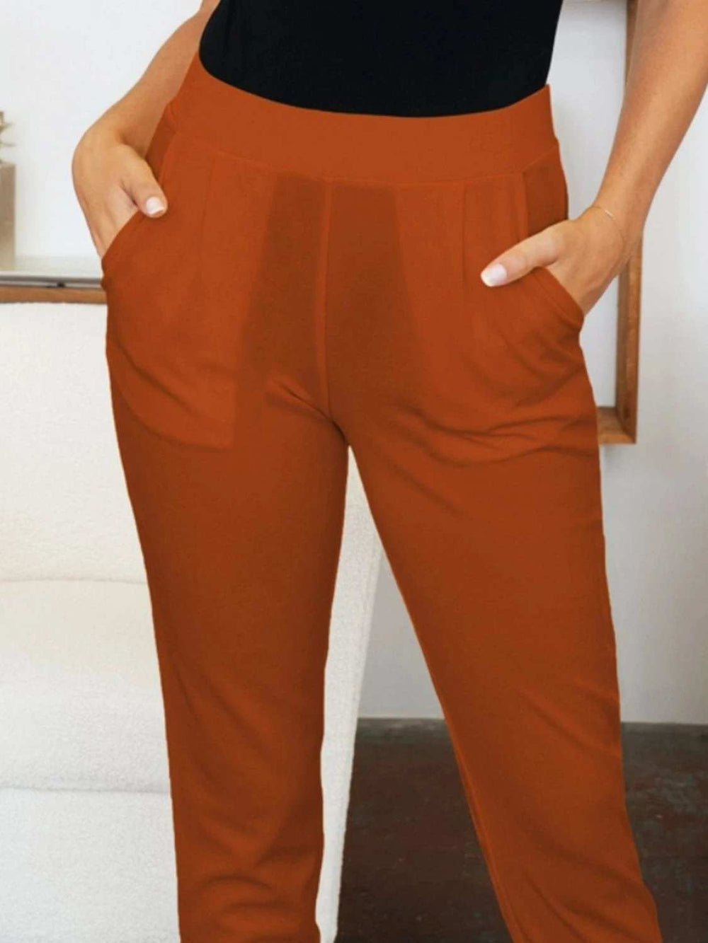 FAM-FAM Pocketed High Waist Skinny Pants - Trendsi - Flyclothing LLC