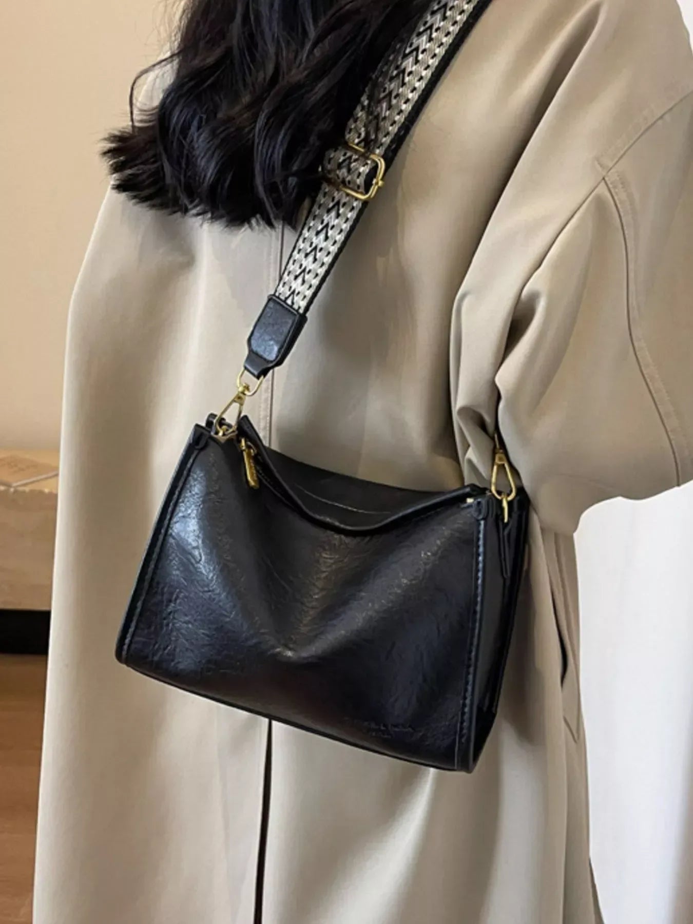 Wide Strap Crossbody Bag - Trendsi - Flyclothing LLC