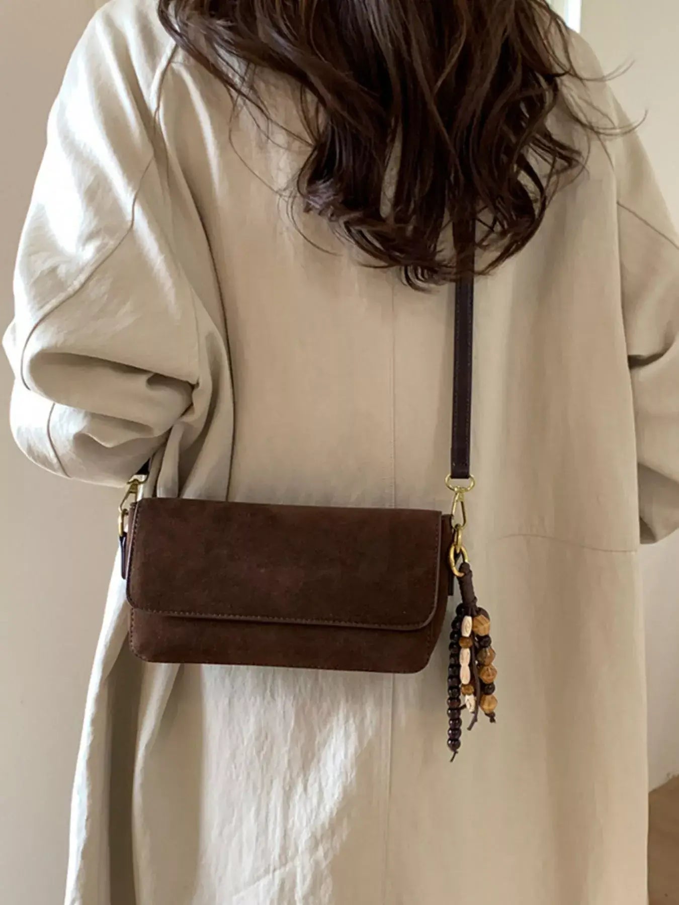 Adjustable Strap Flap Shoulder Bag - Trendsi - Flyclothing LLC