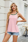 Contrast Striped Round Neck Cami - Trendsi - Flyclothing LLC
