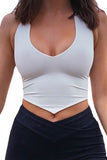 Backless Lace-Up Halter Neck Cami - Trendsi