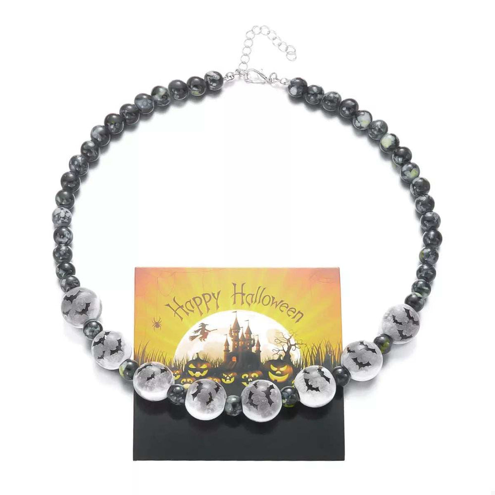 Halloween Beaded Necklace and Bracelet Set - Trendsi - Flyclothing LLC
