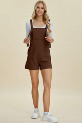 Double Take Full Size Texture Sleeveless Romper - Trendsi - Flyclothing LLC