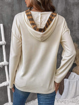 Drawstring Long Sleeve Hooded T-Shirt - Trendsi - Flyclothing LLC