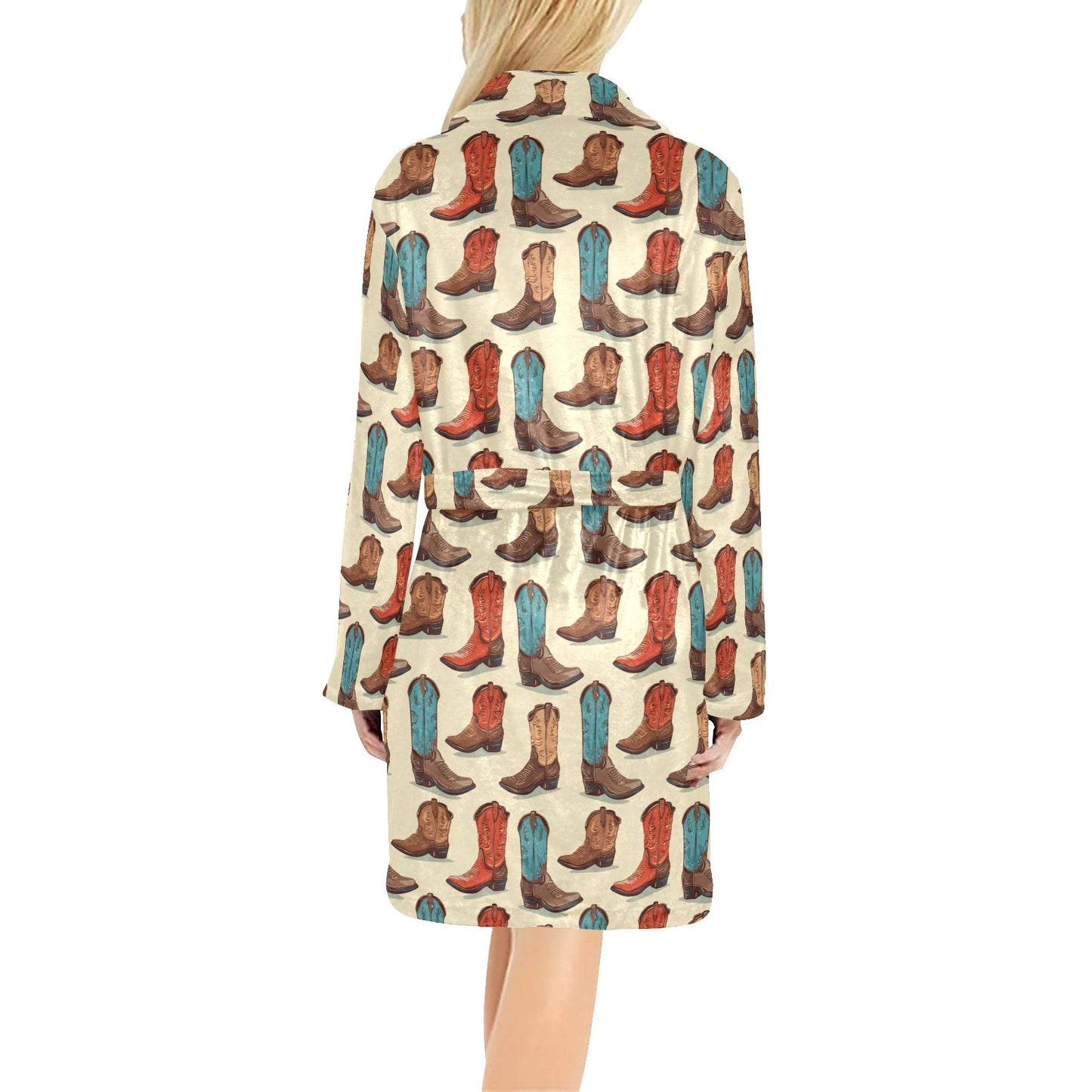 Baha Ranch Got My Boots Western Bath Robe - Baha Ranch Western Wear - Flyclothing LLC
