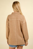 VERY J Collared Half Button Knit Top with Pockets - Trendsi