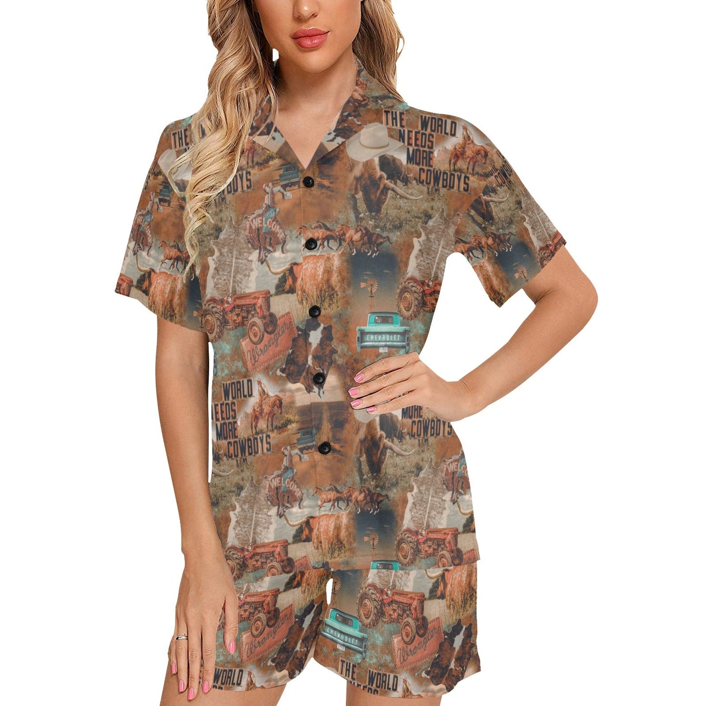 Baha Ranch Cowboy Country Women's Western Pajama Set