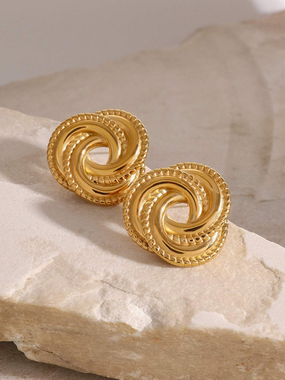 Stainless Steel Volution Stud Earrings - Trendsi - Flyclothing LLC