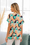 Sew In Love Wrinkle-Free Geometric Short Sleeve Shirt - Trendsi