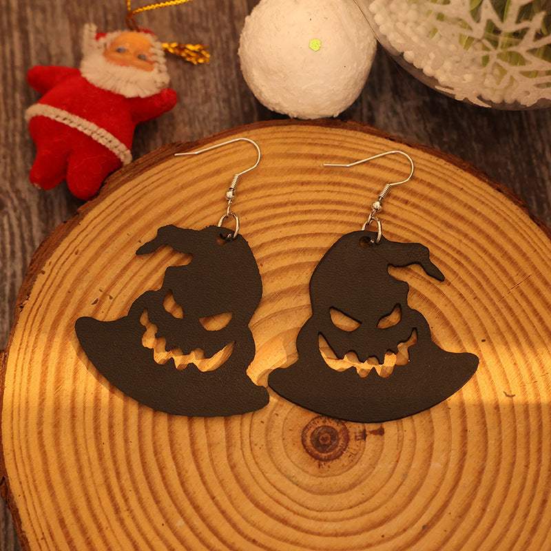 PU Leather Hat Shape Earrings - Trendsi - Flyclothing LLC