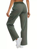 Relaxed Fit Active Pants with Drawstring Waist - Trendsi - Flyclothing LLC