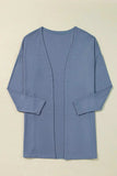 Slit Open Front Long Sleeve Cover Up - Trendsi - Flyclothing LLC