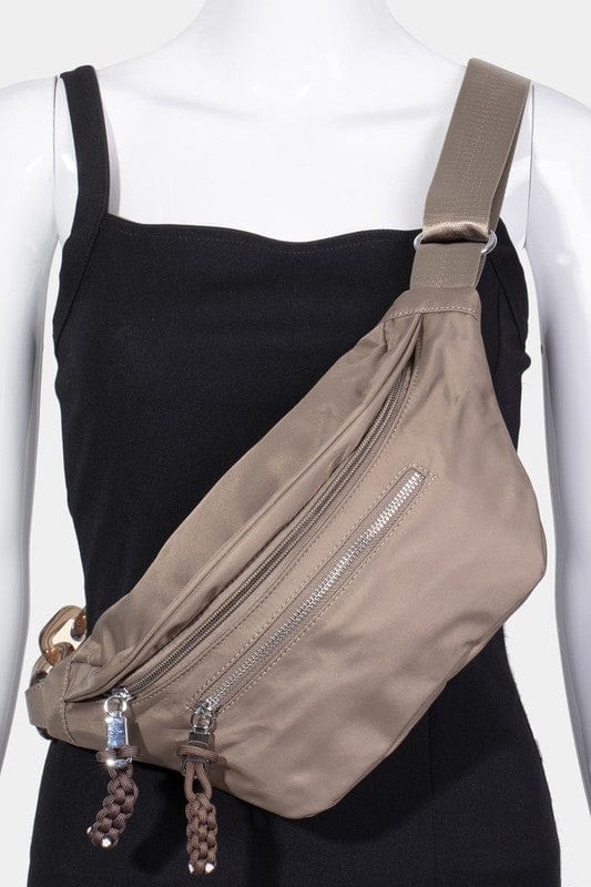 Fame Nylon Crossbody Bag with Adjustable Strap - Trendsi