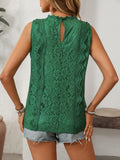 Mandy Lace V-Neck Tank - Trendsi