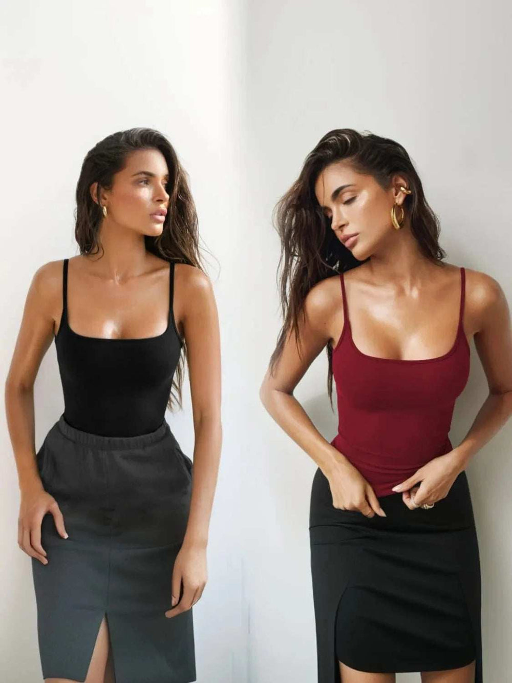 Square Neck 2 Piece Cami - Trendsi - Flyclothing LLC