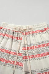 V-Neck Sleeveless Top and Drawstring Shorts Set - Trendsi - Flyclothing LLC