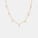 Stainless Steel Rhinestone Pendant Necklace - Trendsi