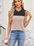 Textured Round Neck Tank - Trendsi - Flyclothing LLC