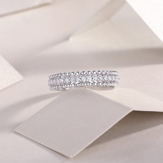 Moissanite 925 Sterling Silver Ring - Trendsi
