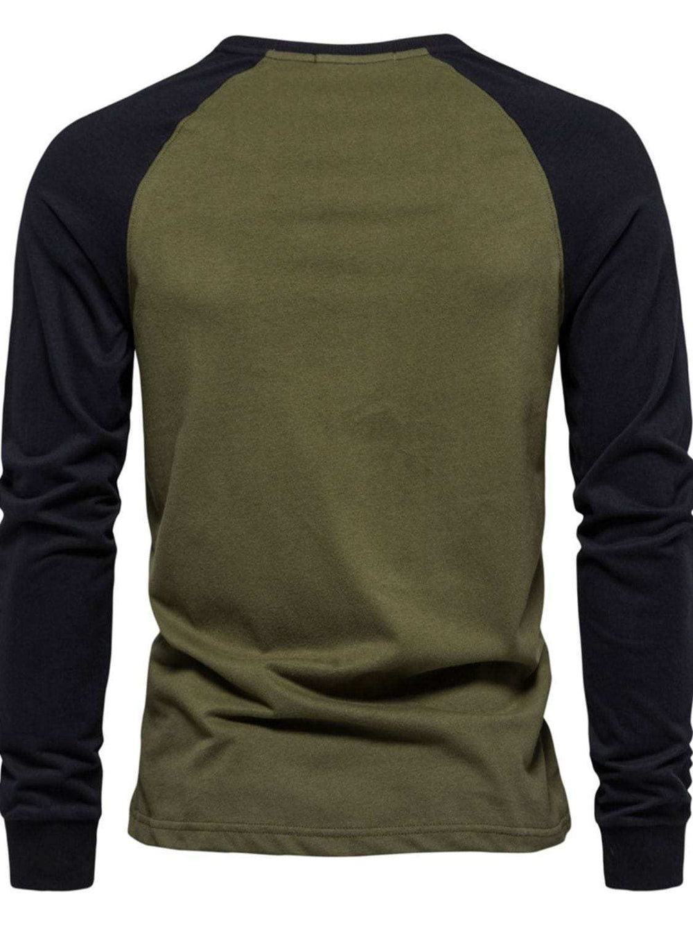 Men's Contrast Round Neck Raglan Sleeve T-Shirt - Trendsi - Flyclothing LLC