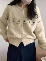 Cable Knit Button Up Cardigan - Trendsi - Flyclothing LLC