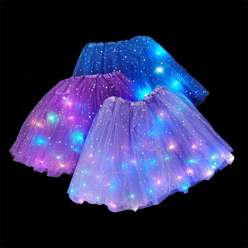 Magical & Luminous LED Princess Halloween Tutu Skirt Sequins Shiny Skirt - My Store - Flyclothing LLC