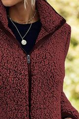 Pocketed Zip Up Turtleneck Jacket - Trendsi - Flyclothing LLC