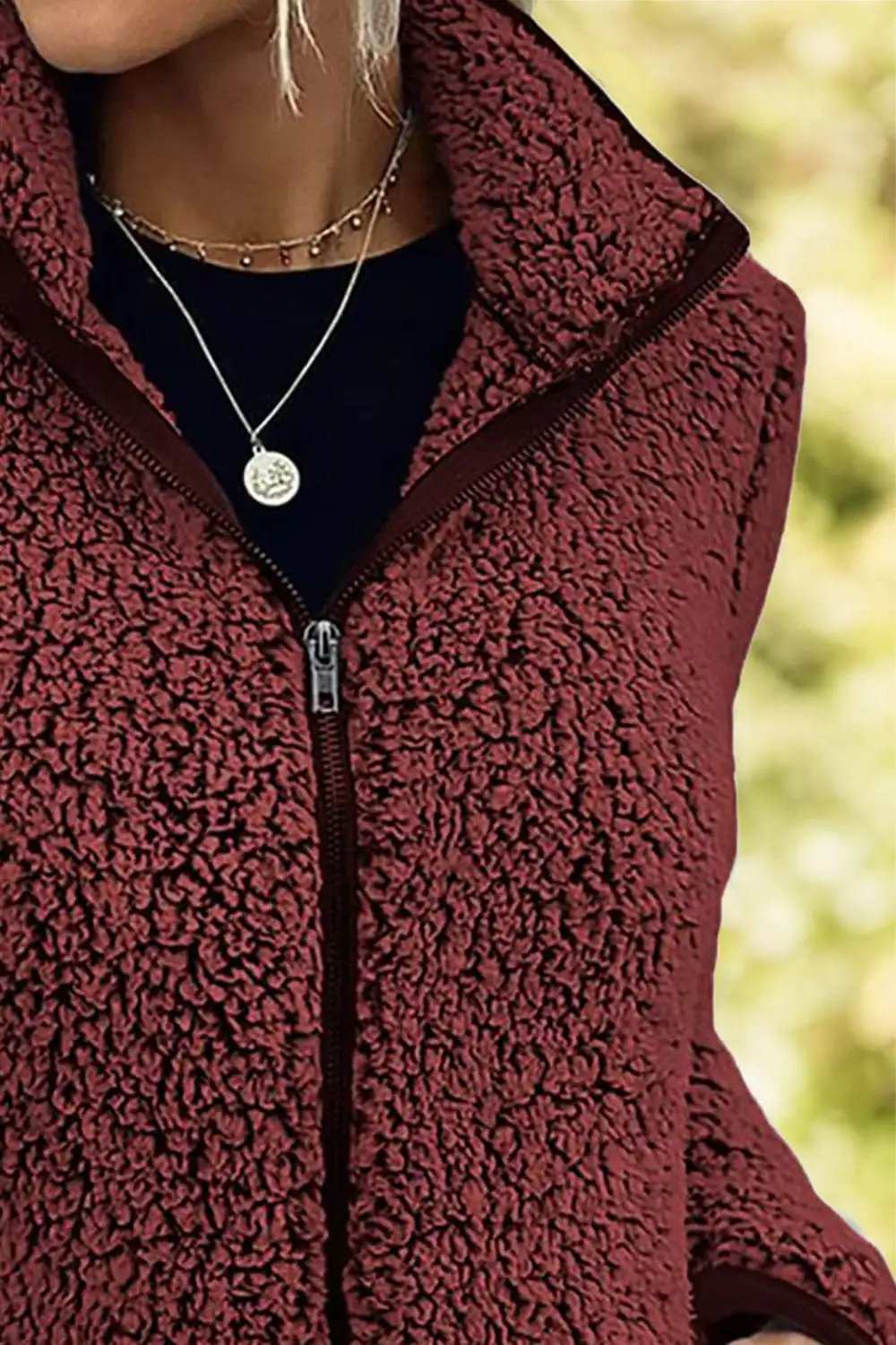 Pocketed Zip Up Turtleneck Jacket - Trendsi - Flyclothing LLC