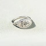 Flower Epoxy Gum Oil Inlaid Zircon Ring - Trendsi