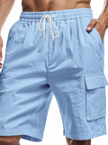 Men's Full Size Drawstring Shorts with Cargo Pockets Plus Size - Trendsi