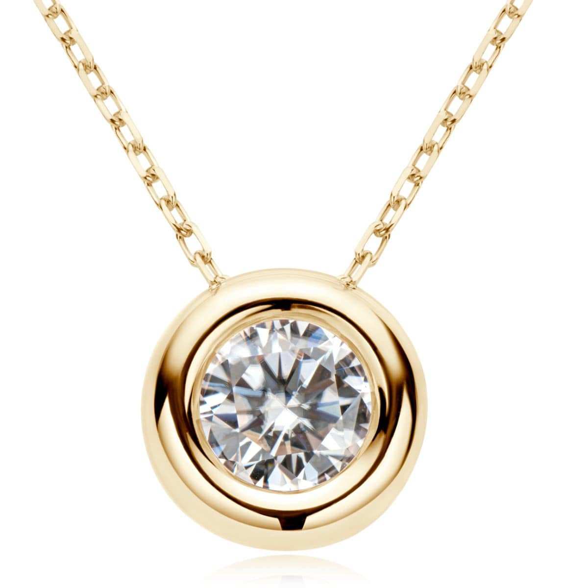 1 Carat Moissanite 925 Sterling Silver Necklace - Trendsi - Flyclothing LLC