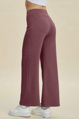 Basic Bae Full Size Air Scuba Drawstring Wide Leg Pants - Trendsi - Flyclothing LLC