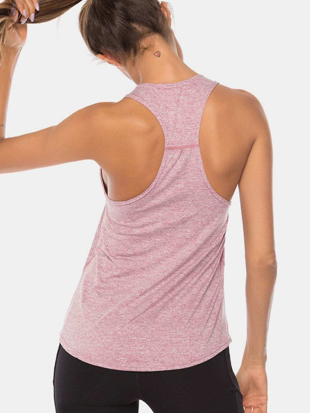 Full Size Scoop Neck Wide Strap Active Tank - Trendsi - Flyclothing LLC